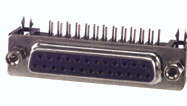 D-SUB Connector DB25 FeMale Right Angle